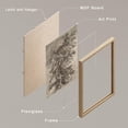 thumbnail image 4 of PixonSign Framed Wall Art Forest Tree Sketches Sepia Duotone Wilderness Prints, Set of 4 Nature Plants Paintings, Minimalism Wall Décor, Adhesive Canvas Poster for Home Decor - 11"x14" Natural, 4 of 5