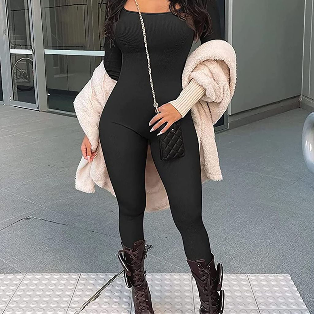 Mono deportivo para mujer, largo, ajustado, ligero, para yoga - Main Image