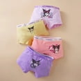 thumbnail image 3 of Anime Kawaii Sanrios Kuromi 4Pcs Kids Underwear Cotton Girl Boxer Antibacterial Shorts Baby Briefs Breathable Toddler Underpants, 3 of 10