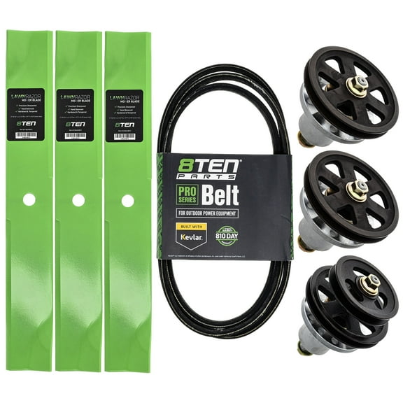 8TEN Blade Spindle Belt Kit for Exmark Turf Tracer 103-6580 1-554019 52-inch MK1009770