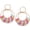 Colorful - Round, variant on Raffia Hoop Earrings for Women Fun Boho Summer Beach Earrings Lightweight Handmade Straw Wicker Rattan Dangle Earrings Statement Geometric Round Drop Earrings