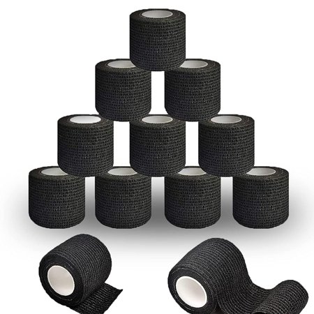 Tattoo Grip Tape - 12pcs Tattoo Gun Wrap Tattoo Grip Cover Bandage Wrap Self Adhesive Bandage Sports Bandage Elastic Grip Tape