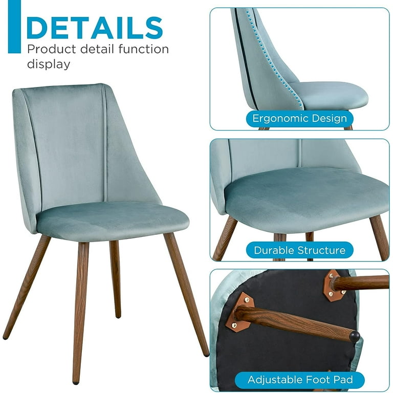 Velvet dining chairs with oak legs sale
