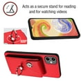 thumbnail image 3 of Allytech Galaxy A05 Wallet Case with Ring Holder Stand, Premium PU Leather Cards Slots Back Cover Shell Shockproof Phone Case for Samsung Galaxy A05, Red, 3 of 6