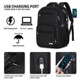 thumbnail image 4 of Mochila BICPSRO negra para hombre y mujer, escuela, 30 litros, con puerto USB, 4 of 7