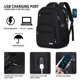 thumbnail image 4 of Mochila BICPSRO negra para hombre y mujer, escuela, 30 litros, con puerto USB, 4 of 7