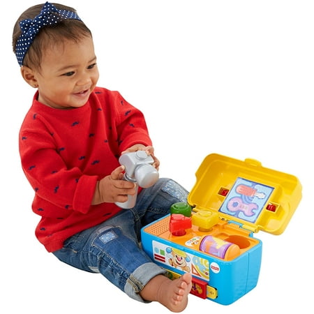 Fisher-Price Laugh & Learn Smart Stages Toolbox, Includes Smart Stages technology â€“ learning content changes as baby grows By