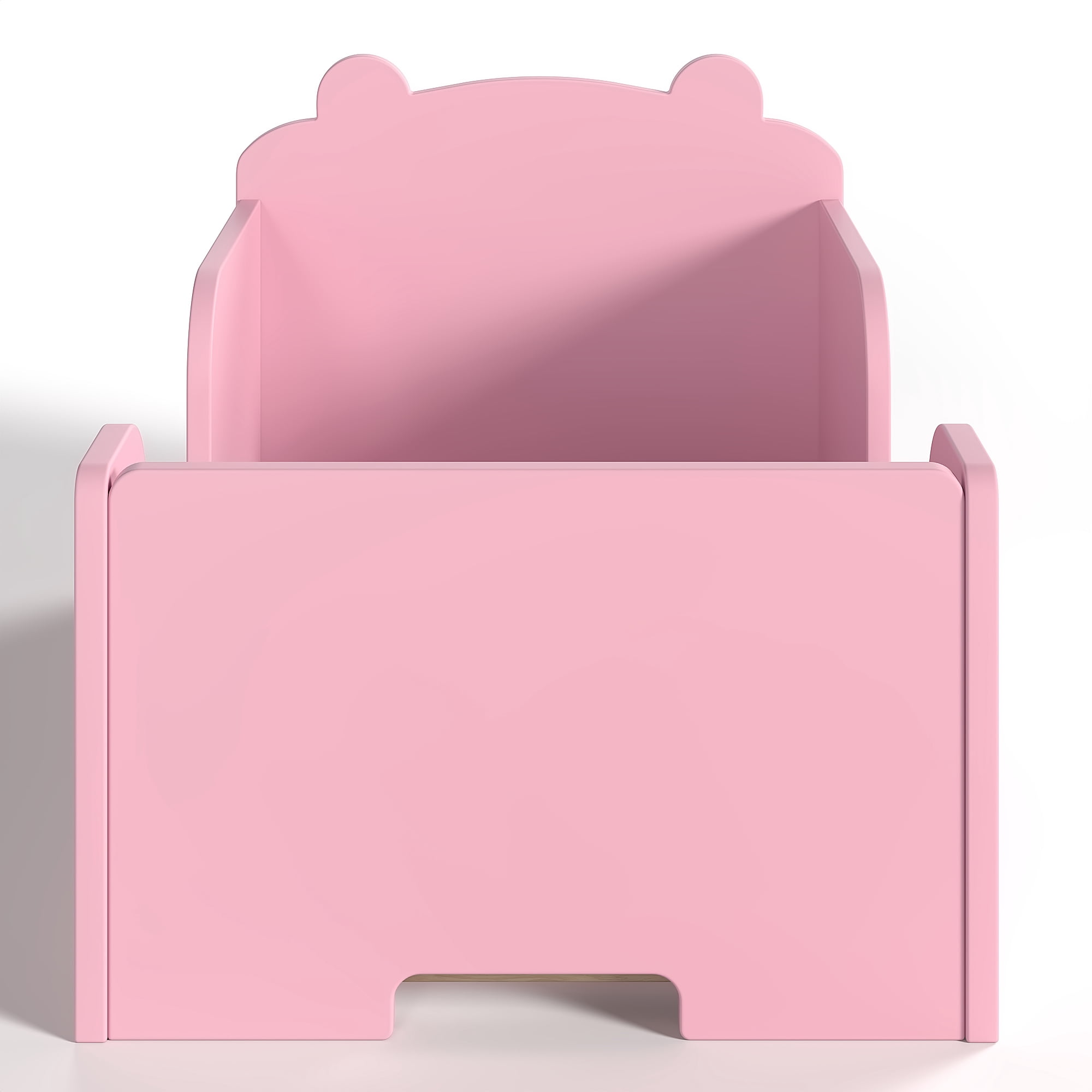 Jopath Toddler Floor Bed Frame, Cot Bed with Bear Shape Toddler Bed for Boys and Girls Pink