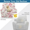 thumbnail image 5 of Renewold Plum Blossom Pink Stretch Recliner Chair Cover Washable Couch Cover Recliner 4 Pieces Polyester Spandex Reclining Slipcover Furniture Protector for Reclining Sofa, 5 of 8