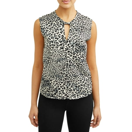 Band Keyhole - Women's Keyhole Sleeveless Blouse