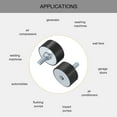thumbnail image 4 of 4 Pack M8x23mm Thread Studs Rubber Shock 40x20mm Male Female 4 Pack M8 Lock Nuts, 4 of 6