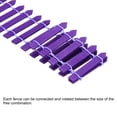 thumbnail image 4 of Unique Bargains Miniature Garden Fence, 35 Inch Long Decorative Picket Fence, Dark Purple 4Pack, 4 of 5