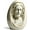 Jesus, variant on Egg-Shaped Ceramic Jesus Figurine, 5.9 Inch Religious Tabletop Statue with Gold Accents for Shelf, Mantel, Desk, Prayer Table Decor
