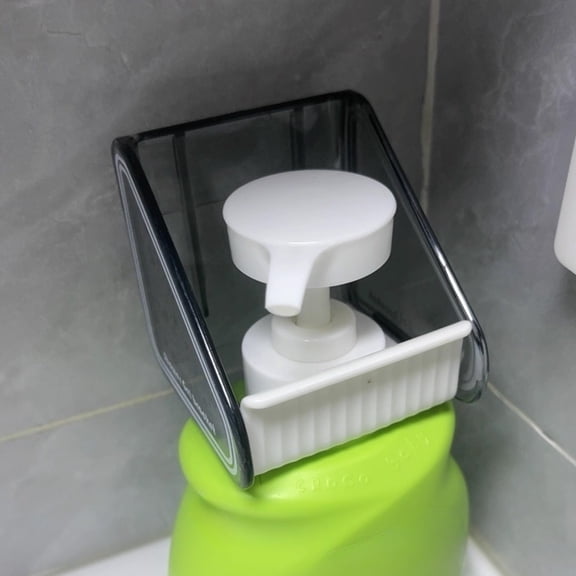 Merryso Non-Drilling Plastic Shower Caddy, Wall-Mounted with Adhesive/Suction Cup - Waterproof, Tilted Drainage, Gray