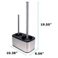 thumbnail image 2 of modern sleek toilet bowl brush and Toilet plunger combo - Stainless, 2 of 7
