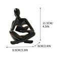 thumbnail image 2 of Abstract Figure Reading Statue Resin Desk Ornament Bookshelf Decor Artistic Modern Sculpture for Living Room Office Graduation Gift Home Accessories, 2 of 2