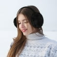 thumbnail image 3 of Loritta 2 Pcs Winter Earmuffs for Women Fluffy Cute Ear Muffs for Winter Black and White, 3 of 7