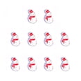 thumbnail image 2 of LNGOOR 10pcs Christmas Santa Snowman Alloy Rhinestone Nail Art Stickers Manicure Decor, 2 of 5