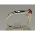 thumbnail image 4 of LBG British Made 9k White Gold Natural Ruby Womens Promise Ring - 33 size options - Size 4.75, 4 of 7