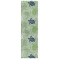 thumbnail image 2 of Addison Rugs Dream Shag Premium Machine Washable Transitional Turtles Green Runner Rug, 2'3" x 7'6", 2 of 8
