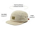 thumbnail image 3 of Quick-Dry 5-Panel Camp Cap for Women/Men, Lightweight Short Brim Hat with Soft Top - Retro Workwear Style Sun Visor for Hiking & Streetwear (1-Pack) Beige One Size, 3 of 4