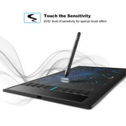 UGEE M708 10 x 6 Graphics Tablet, 8192 Pressure Sensitivity, Battery-Free Stylus, Black