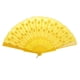 thumbnail image 3 of Fan plegable de cordón del estampado de flores hecho español, regalos de del Amarillo, 3 of 6