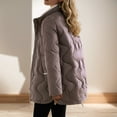 thumbnail image 3 of Women's Long Warm Down Jacket Thick Oversized Stand Collar Winter Coat Jackets And Coats Coat Women plus Size Coats Winter Womens Winter Jacket Large Coat Women plus Women Coats plus Size Womens, 3 of 4