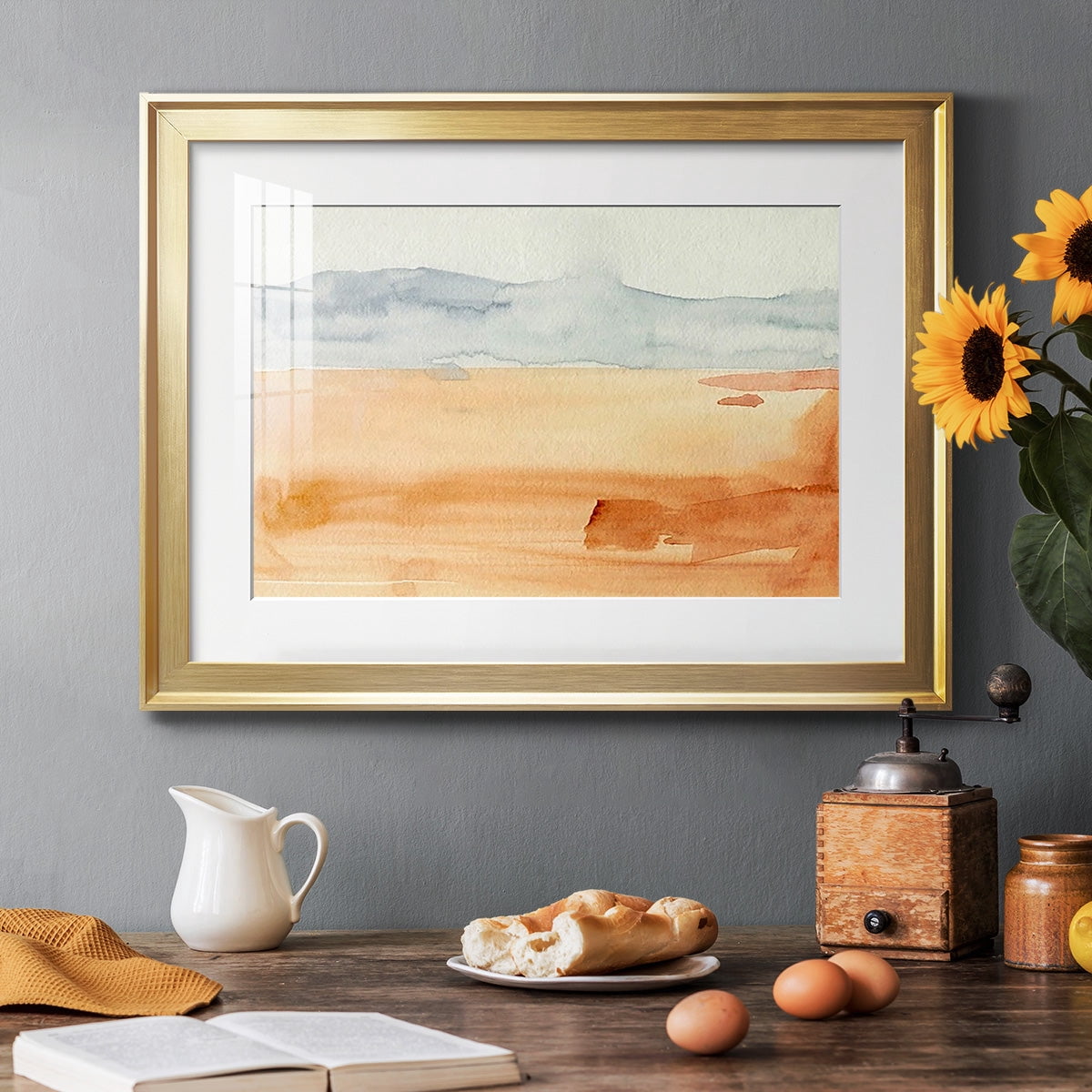 Ash Blue Horizon II Premium Framed Print - Ready to Hang
