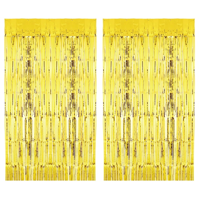 Billuyoard 2 uds cortinas de papel de aluminio decoración fondos de oropel papel de aluminio colgante flecos borlas para fiesta boda Kits de decoración para fiestas Billuyoard HA006464-00