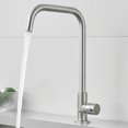 thumbnail image 2 of Innovative Kitchen Faucet, Easy Installation Solid Brass Construction Stainless Steel, Swiss Neoperl Aerator, Precise Hot and Cold Water Control, High Arc Spout for Double Sink Single Sink, 2 of 5