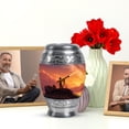 thumbnail image 6 of JAGASY Telescope Burial Small Urns for Ashes Keepsake, Dark Purple Urn for Ashes Adult Male, Orange Clouds Decorative Urns for Husband, Sunset Miniature Cremation Urn for Wife, (3 Inch), 6 of 7