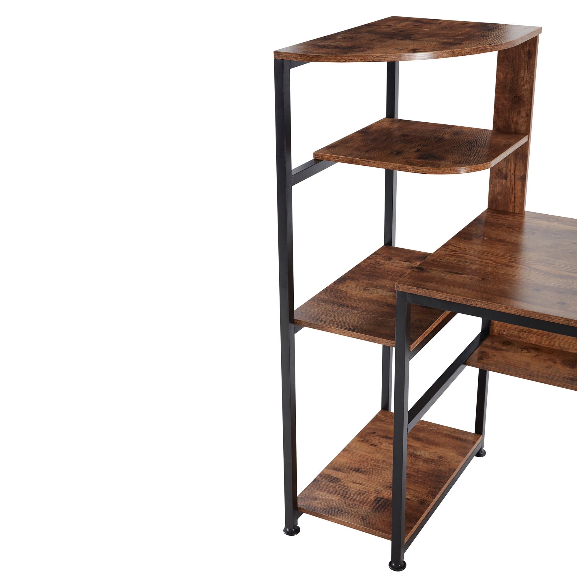 Buy AUKFA Computer Desk with 4Tier Storage Shelves 59 inch Modern