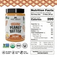 thumbnail image 3 of Just About Foods Organic Keto Creamy Peanut Butter, 1 lb, No Sugar Added, 3 of 9