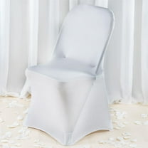 BalsaCircle White Solid Premium Spandex Folding Chair Cover Wedding Party Slipcovers