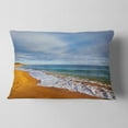 thumbnail image 2 of Designart 12" x 20" Blue Polyester Throw Pillow, 2 of 5