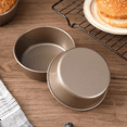 thumbnail image 3 of 2Pcs Hamburger Mold Circle Stencil Stainless Steel Saucepan Sphere Cake Pan Toaster Oven Pans Pizza Kits Baking, 3 of 7