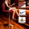 thumbnail image 6 of Tayuzo Adult Low Back Adjustable Seat Height Bar Stools - Set of 2, Burgundy, 6 of 10