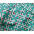 thumbnail image 5 of oneOone Silk Tabby Turquoise Green Fabric Ikat Dress Material Fabric Print Fabric By The Yard 42 Inch Wide, 5 of 6
