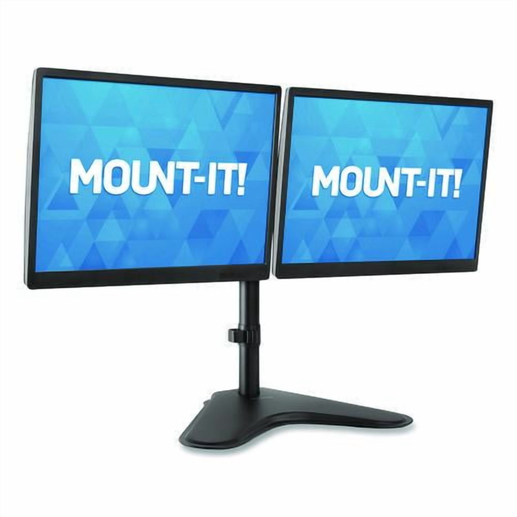 Dual Monitor Desk Stand, For 19" to 32" Monitors, 36.4" x 11" x 18.3", Black, Supports 17.6 lb | Bundle of 5