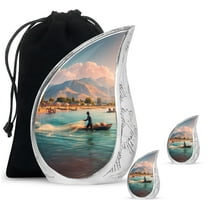 SABURIAL Fishing Urn - Burial Urn for Ash - Combo 2 - Large with 3 Inch Pack of 2 - Human Remains Urns - Memorial Urns for Human Ashes Burial - Funeral Decorative Ashes