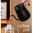 thumbnail image 3 of Electric Kettle, Coffee and Tea Kettle 800ml 1200W, Stainless Steel, Black, 3 of 5