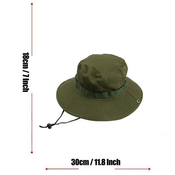 kolumb Unisex Military Boonie Hat- Premium Soft Cotton & Polyester Fabric,  Sturdy Stitching Wide Brimmed Mens & Womens Boonie Hat- Top Camo Bucket Hat