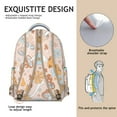 thumbnail image 4 of Botanical Mushroom Backpack Woodland Magical Forest Mushrooms and Boho Fairy Tale Design Cottagecore Aesthetic School Bag, 4 of 5