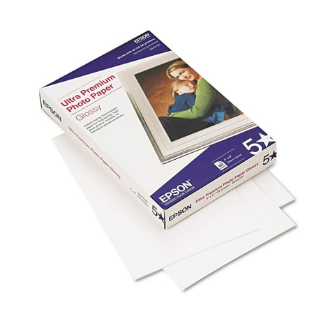 Epson Ultra-Premium Glossy Photo Paper, 79 lbs., 4 x 6, 60 Sheets/Pack -EPSS042181
