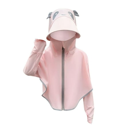 

NOKIO Kids Active Sun Protection Jacket Zipper Hooded Children s Sun Clothes Ice Silk Thin Boys And Girls Breathable Hooded Sun Protective Clothing For Baby Youth Sun Protection Poncho