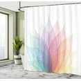 thumbnail image 5 of Ambesonne Abstract Shower Curtain, Delicate Leaves Art, 69"Wx84"L, Yellow Red Green, 5 of 5