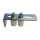thumbnail image 4 of Conjunto de puerta corrediza enrollable para puerta de jardín con soporte de rodillo doble de nailon, resistente blanco, 4 of 9
