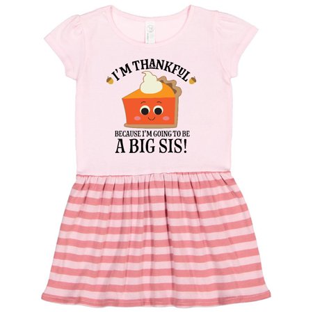

Inktastic Thanksgiving Big Sis Announcement Gift Toddler Girl Dress