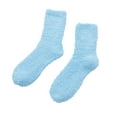 thumbnail image 2 of Rciityk Women's Fuzzy Slipper Socks Winter Daily Casual Home Sleeping Socks Solid Warm Cozy Fleece Soft Mid Tube Socks, 2 of 3